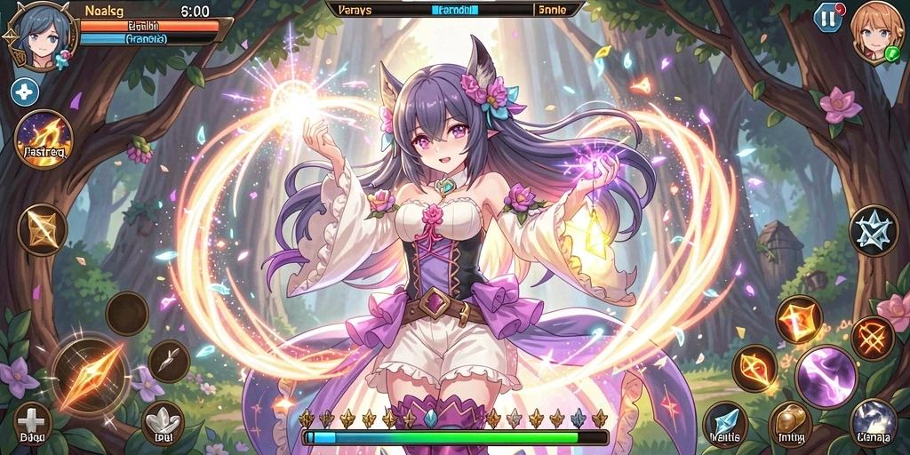 Screenshot memperlihatkan tampilan antarmuka utama game.